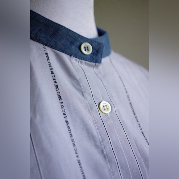 A.p.c brand new blue striped shirt - Picture 2 of 4
